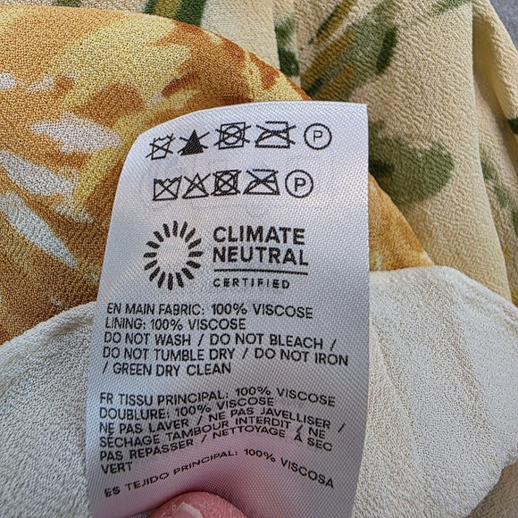 Reformation Annelise Mini Dress Floral Print Spaghetti Strap Sun Dress Size 6 - Picture 10 of 12